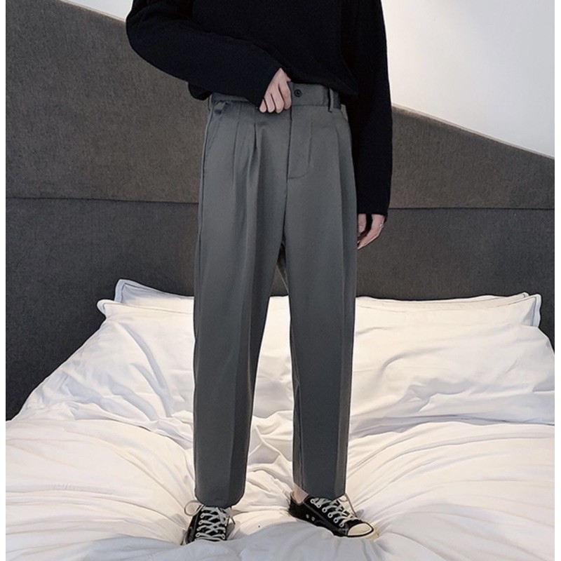 [Mã SKAMSALE06 giảm 10% TỐI ĐA 100K đơn 150K] quần âu ống rộng nam 2 màu | BigBuy360 - bigbuy360.vn