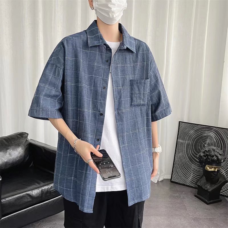 Áo sơ mi sọc caro cho nam