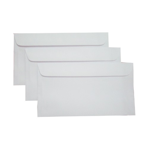 Set 10 bao thư trắng, phong bì có keo kích thước 12x22cm