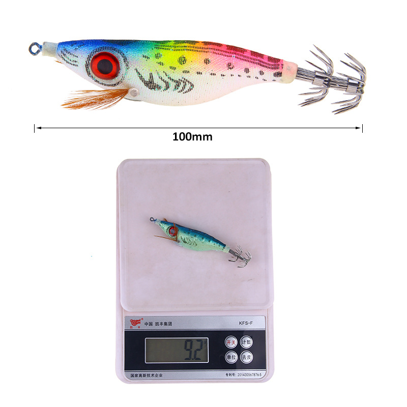 Mồi Câu Cá Giả Hình Con Tôm Bằng Gỗ Phát Quang 9.2g / 10cm