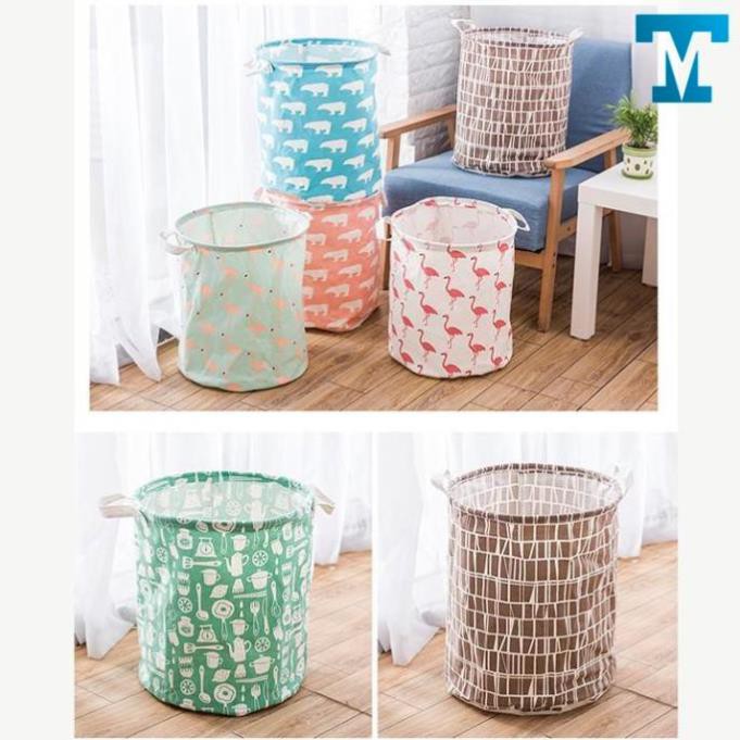 Túi vải WashDay giỏ vải đựng quần áo đựng đồ giặt vải đồ cá nhân gấp gọn đa năng deco nhà cửa đẹp xinh xắn vải canvas