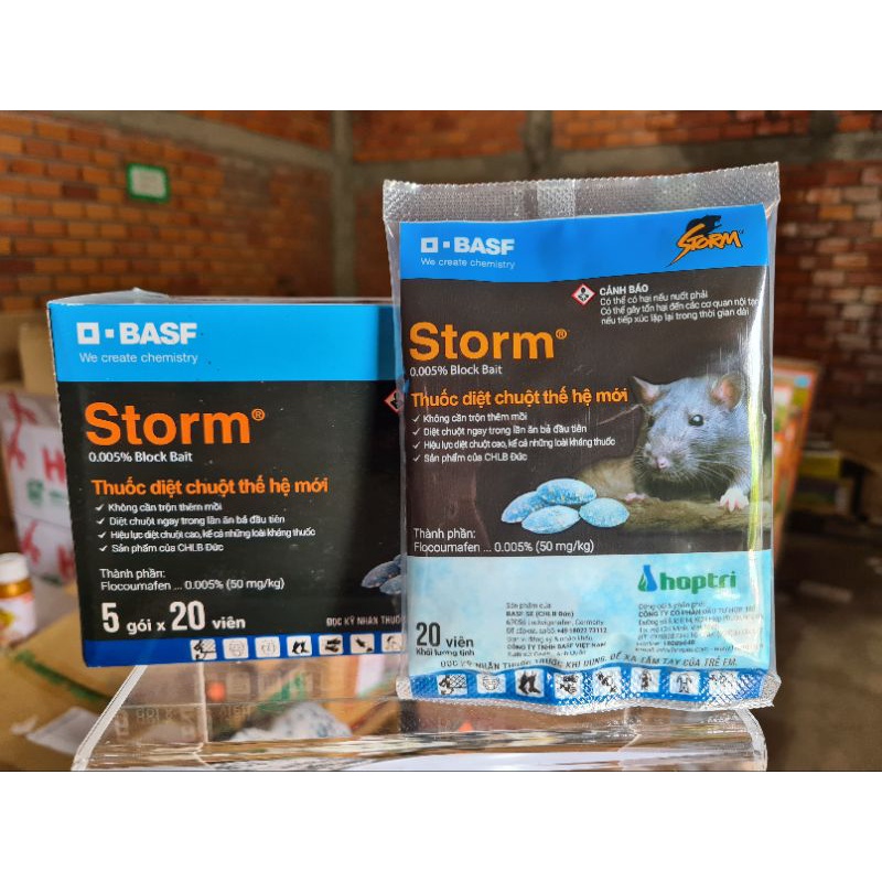Thuốc diệt chuột Storm gói 20 viên