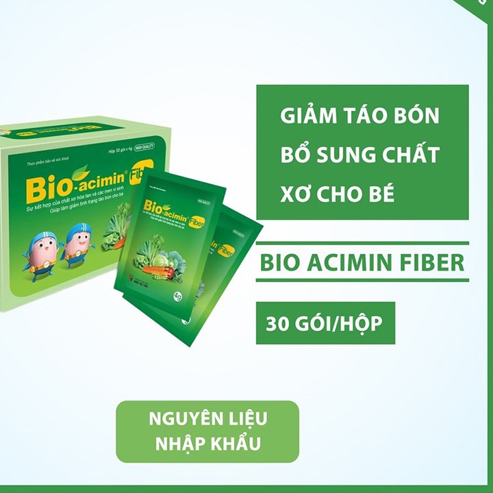 Cốm bổ sung chất xơ, men vi sinh Bio-acimin Fiber (Hộp 30 gói) - Bio acimin Fiber Meliphar - Tổng Kho MiềnNam