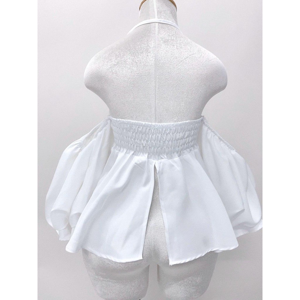 (HÌNH THẬT) Áo Li Ngực Rớt Vai Dáng Baby Doll (TRẮNG) | BigBuy360 - bigbuy360.vn