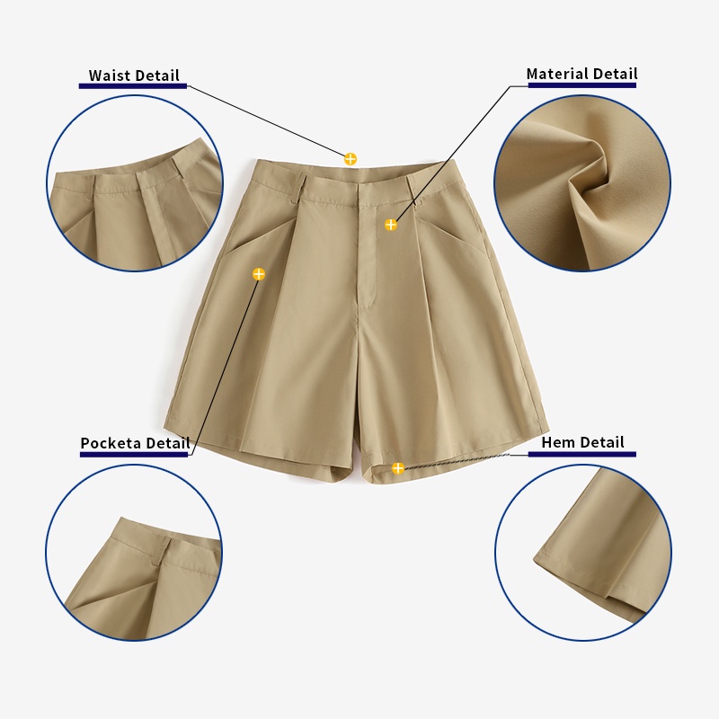 Quần short nữ ZANZEA lưng cao có túi thời trang Hàn