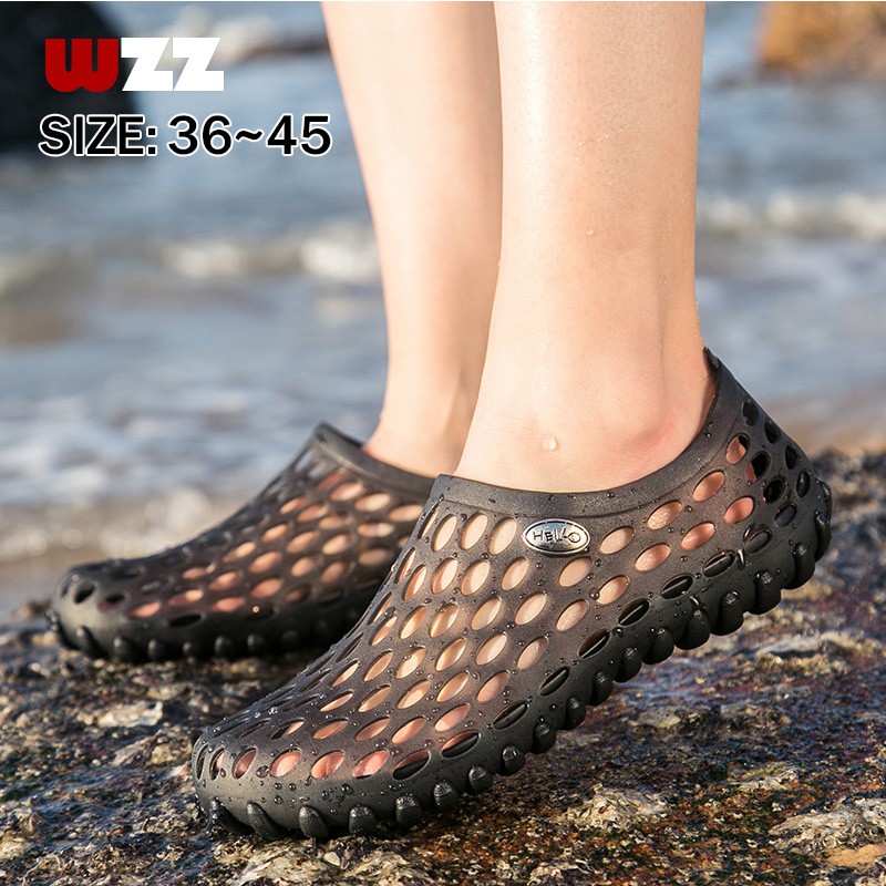 Xăng đan Đục Lỗ Thoáng Khí Thời Trang Đi Biển Dành Cho Couple WZZ Size 36-45