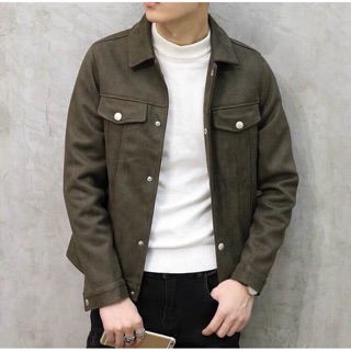 Áo khoác da lộn nam chất 2019