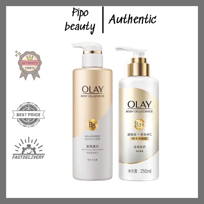 Sữa tắm/Dưỡng thể dưỡng trắng mờ thâm Olay B3 Vitamin C