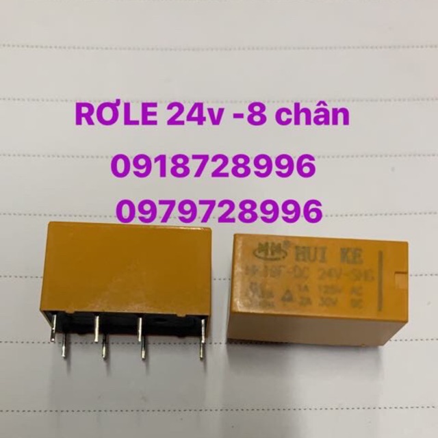 Rơ le 24v -8 chân vàng combo 5 cái