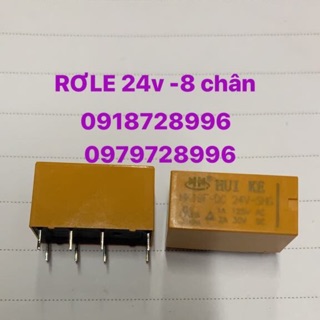 Rơ le 24v -8 chân vàng combo 5 cái