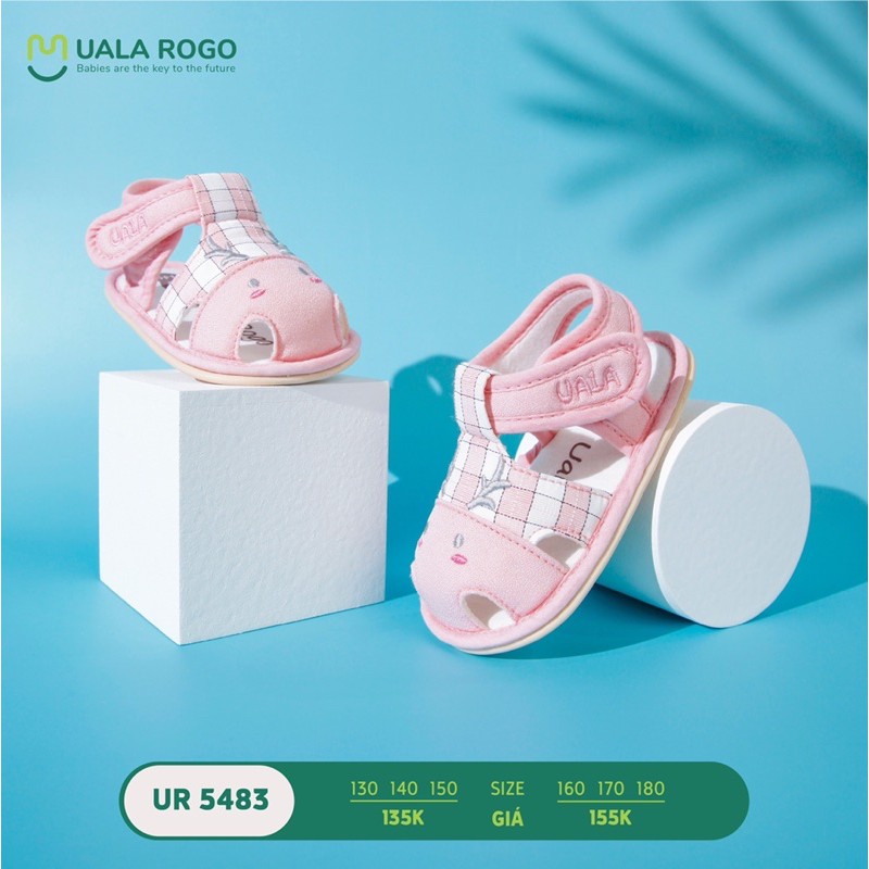 UALA ROGO --Giày tập đi Hươu mắt to caro chuẩn y khoa đế cao su non chống trơn trượt bé trai bé gái siêu mềm nhẹ