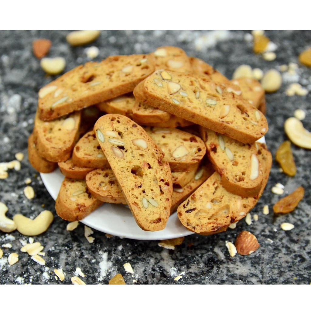 Bánh Biscotti ăn kiêng vị Vani GreenFood, bánh nguyên cám dành cho người ăn kiêng giảm cân, tiểu đường, eatclean | BigBuy360 - bigbuy360.vn