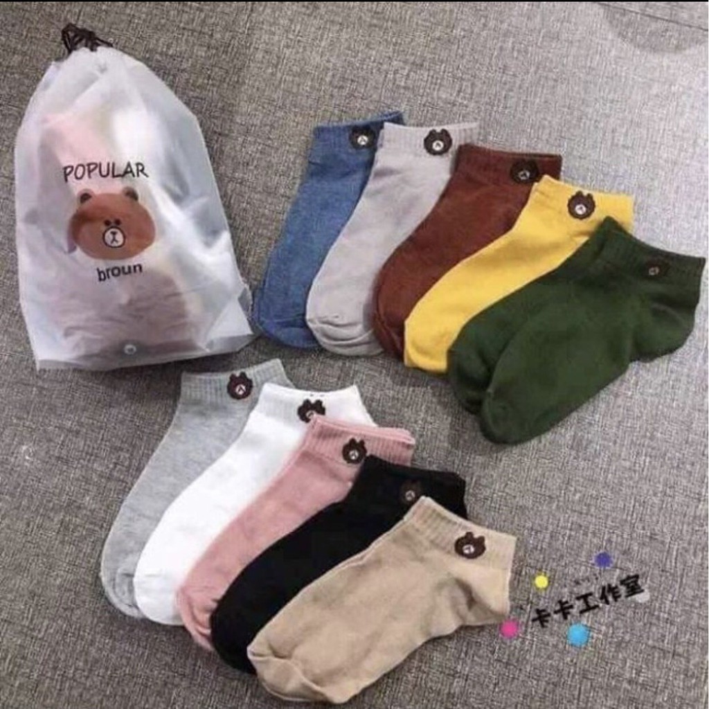 Tất gấu cổ ngắn siêu cute nhiều màu !!!