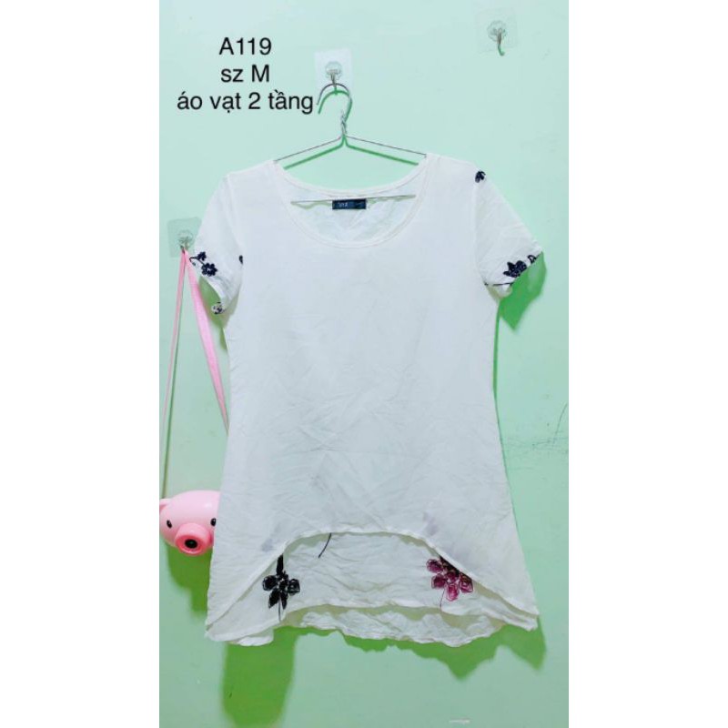 áo voan trắng thêu hoa size M. A119