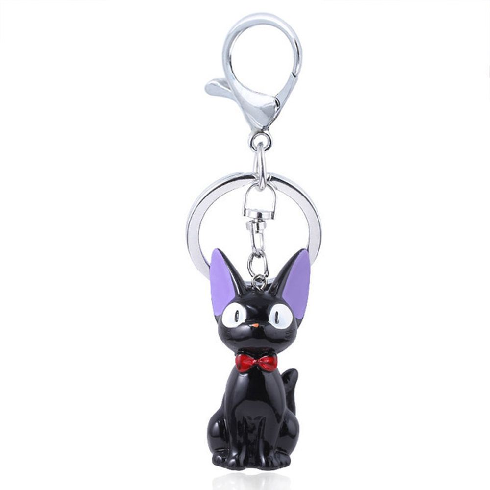 Móc khóa hình mèo Kiki JiJi màu đen dễ thương cho nam nữ