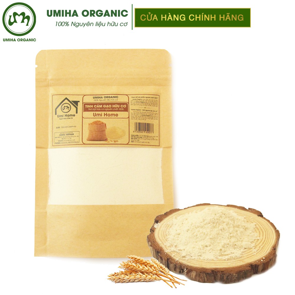 Bột Cám Gạo đắp mặt nạ hữu cơ UMIHOME nguyên chất | Rice Bran Flour 100% Organic 40G