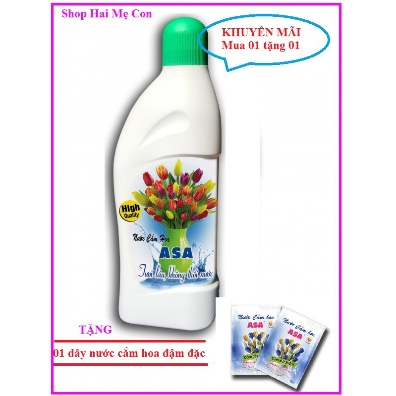 Nước cắm hoa giữ tươi lâu ASA 400ml Tặng 01 dây nước cắm hoa đậm đặc