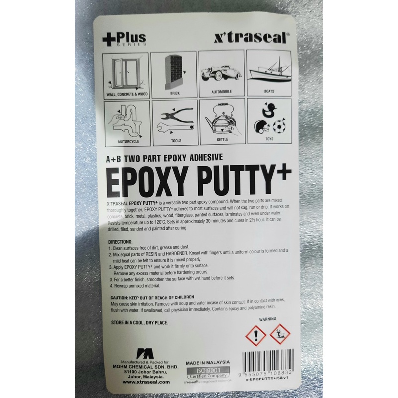 KEO TRÁM RÒ RỈ, KEO NHỒI EPOXY PUTTY AB (50gr và 100gr), X'TRASEAL - MALAYSIA