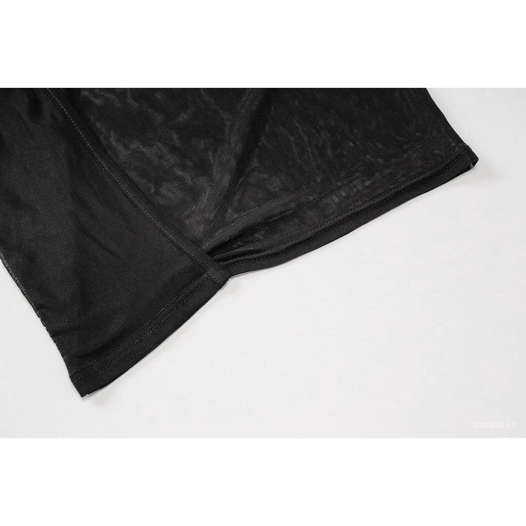 Đầm Sát Nách Dáng Ôm Phối Lưới Quyến Rũ Cho Nữ