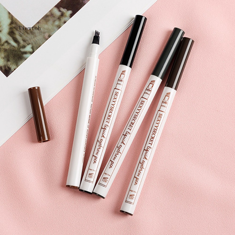 Bút kẻ lông mày chống nước đầu cọ 4 ngọn đẹp tự nhiên chất lượng cao | BigBuy360 - bigbuy360.vn