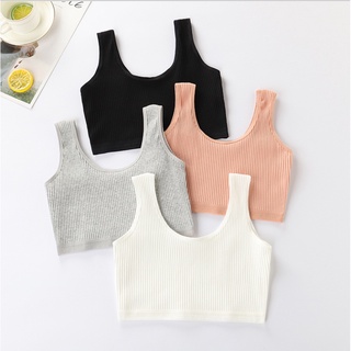 Áo bra cotton 35-45kg 6-18 y cho bé gái tập thể thao