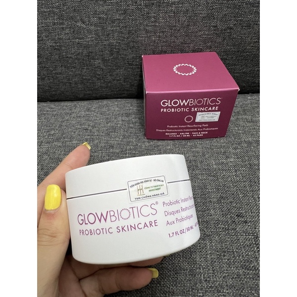 Pads tẩy da chết, tái tạo bề mặt da Glowbiotics Instant Resurfacing Pads (45 pads)