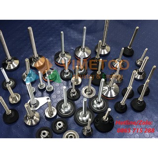 CHÂN TĂNG CHỈNH ĐẾ CAO SU ĐEN, THÉP MẠ NIKEN