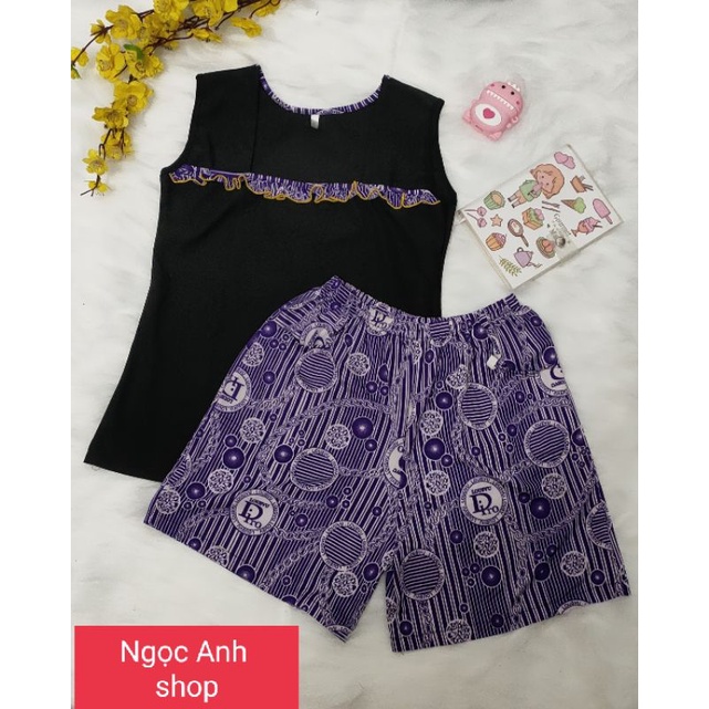 Bộ đùi phối thun solen nhung ,gân tầm ý ,aty loại 1