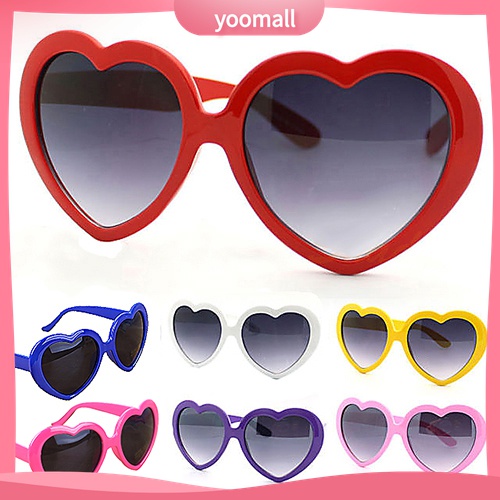 Kính Mát Gọng Hình Trái Tim Vui Nhộn Thời Trang Mùa Hè Cho Nam Và Nữ