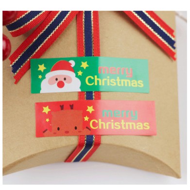 Set 8 nhãn dán trang trí túi bánh, hộp bánh chủ đề Noel, Xmas mẫu 2