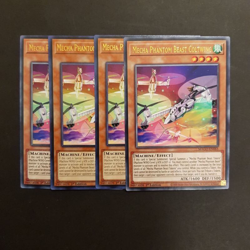 Lá bài Mecha Phantom Beast Coltwing - MAGO-EN065 - Rare 1st Edition