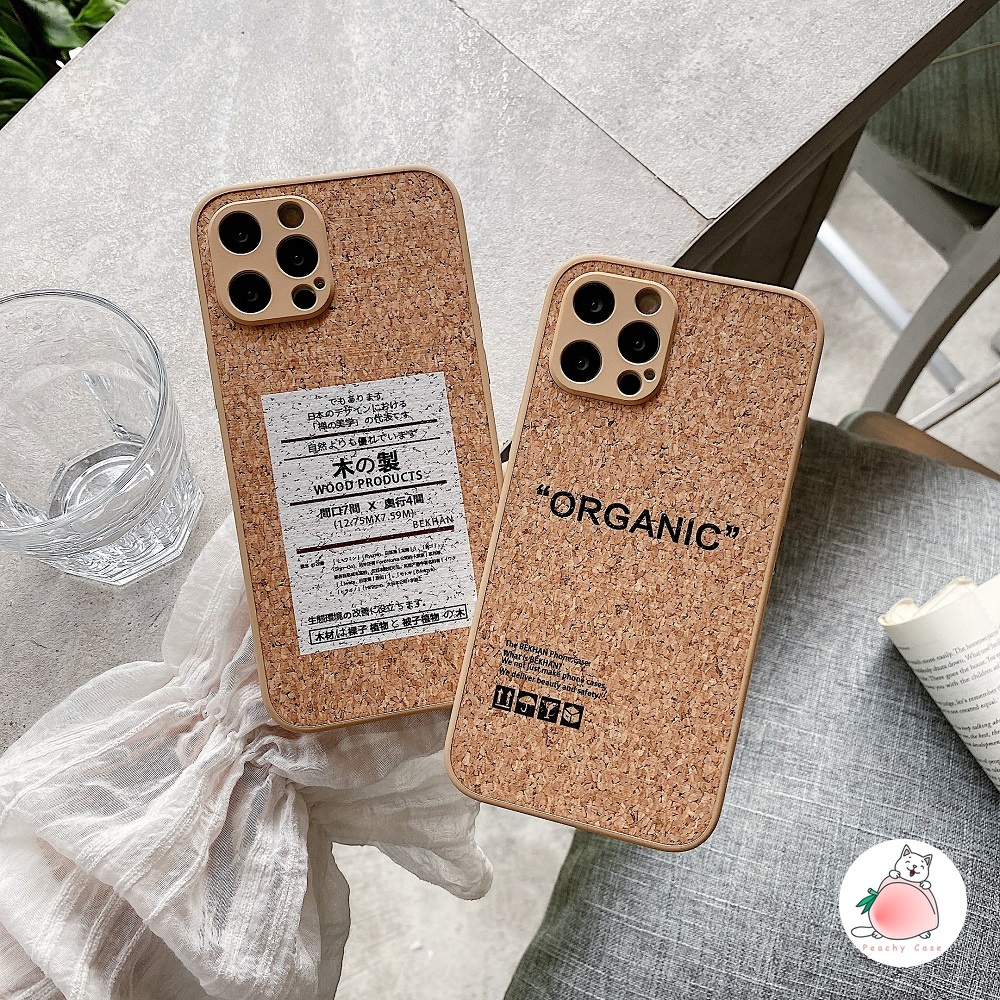 Ốp điện thoại TPU mềm họa tiết gỗ phong cách Nhật Bản thích hợp cho iPhone 11 12 Pro Max Xr Xs Max 7 8Plus