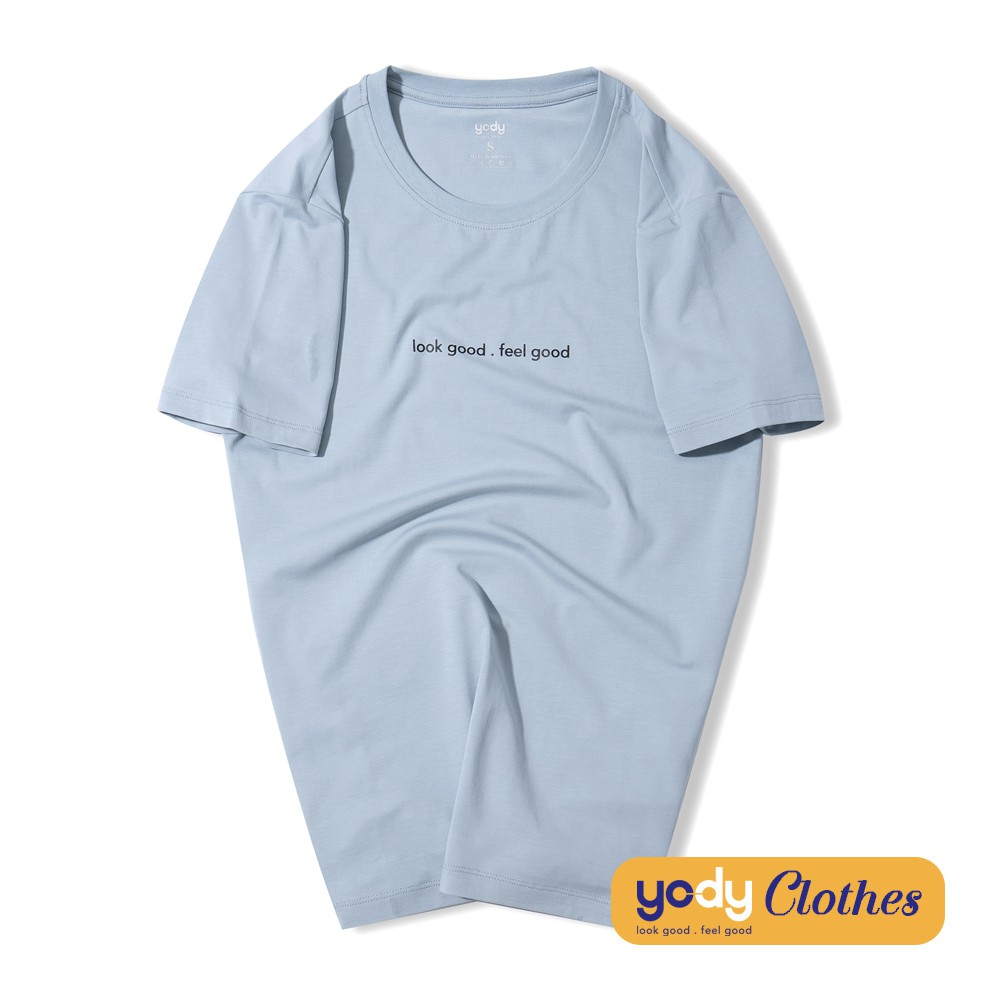 Áo phông nam YODY cổ tròn form rộng vải cotton thoáng mát PPM4001 | BigBuy360 - bigbuy360.vn