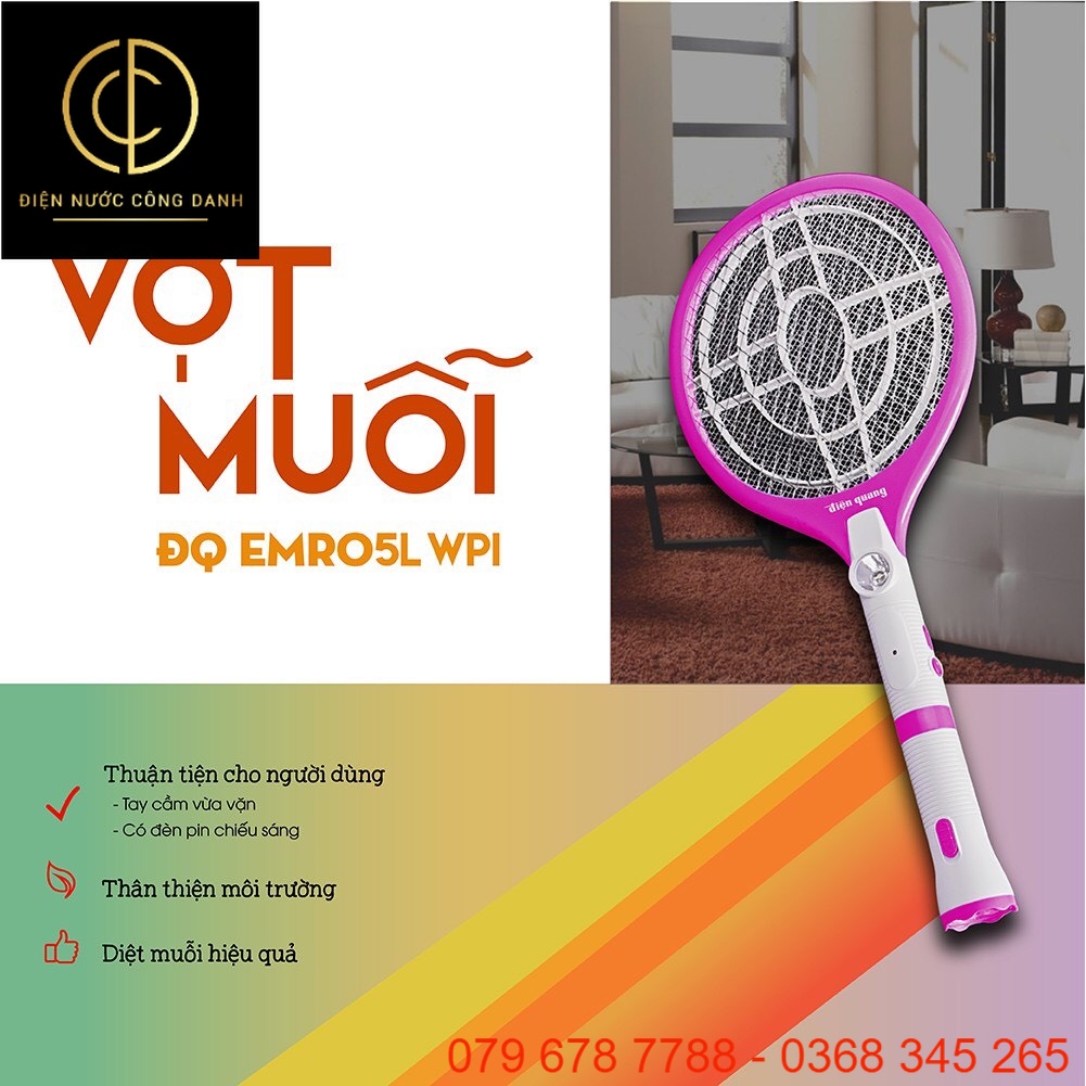Vợt muỗi Đa Năng Điện Quang tặng kèm bút thử điện