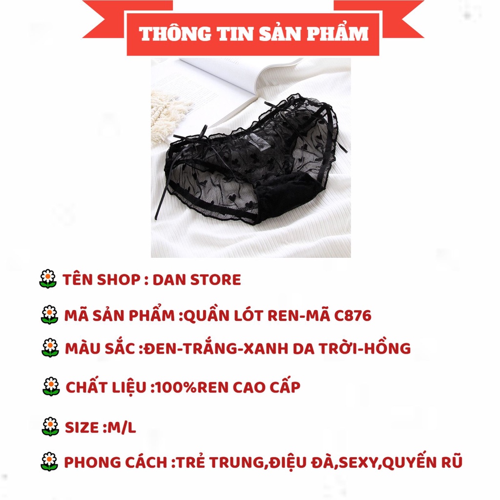 Quần Lót Nữ - Quần Lót Ren Sexy cao cấp gợi cảm quyến rũ DAN STORE MÃ C876