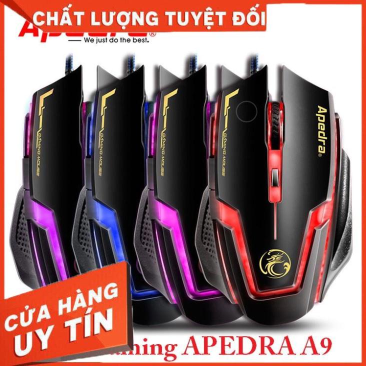 [FreeShip Toàn Quốc] Mouse Gaming APEDRA A9 Dây dù - Led 7 màu