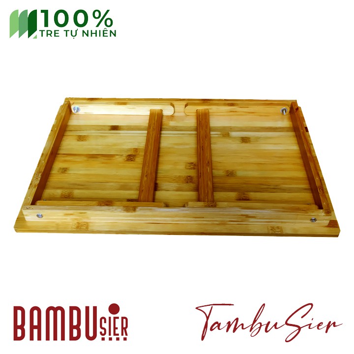 [BAMBOO] Bàn gấp gọn đa năng - 60 x 40 x 26 cm  - 100% tre tự nhiên - Bàn gấp gỗ tre cao cấp [TABLIX-03]