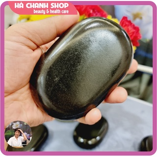 Đá nóng massage body hình ô van cỡ lớn đá núi lửa kích thước 11.5 cm x 7.5 cm dày 3cm giữ nhiệt lâu dài hơn