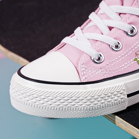 Giày Thể Thao Canvas Họa Tiết Mèo hello kitty Dễ Thương Cho Bé Gái