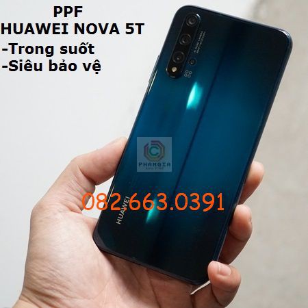 Dán PPF bóng, nhám cho Huawei Nova 5T màn hình, mặt lưng, full lưng viền siêu bảo vệ