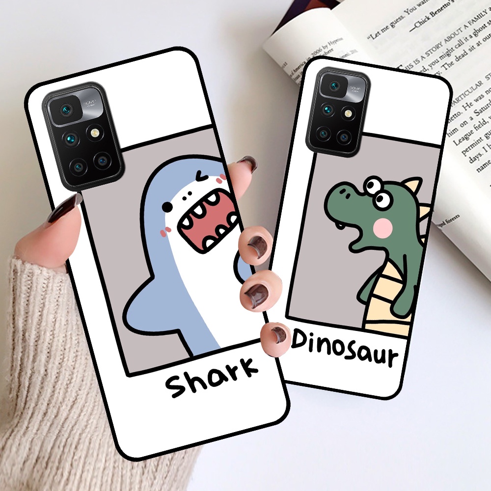 Ốp Xiaomi Redmi 10 in hình cá mập, khủng long dễ thương, cute (T01 - T06)
