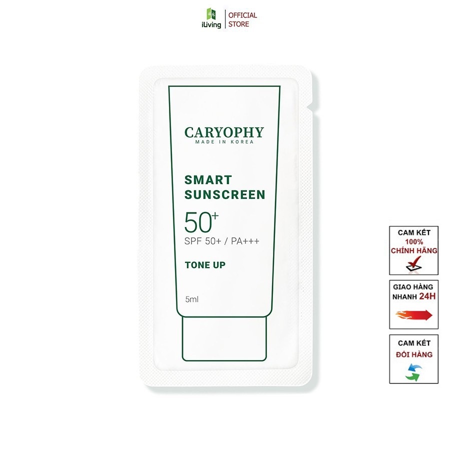 Kem chống nắng ngừa mụn nâng tone Caryophy Smart Tone-up Sunscreen 5ml ILIVING-CARYKCNNM5