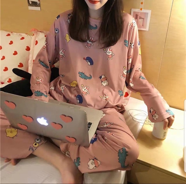 ⚡️SIÊU HOT⚡️BỘ THUN HOẠT HÌNH TAY DÀI QUẦN DÀI MẶC NHÀ | BigBuy360 - bigbuy360.vn