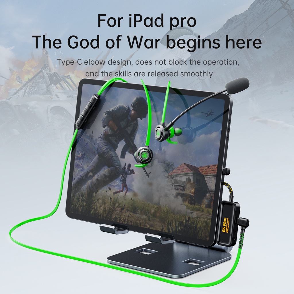 Tai nghe nhét tai chơi game PLEXTONE G30 Gow Gun Shoot có mi cờ rô tháo rời được Type C dành cho PUBG