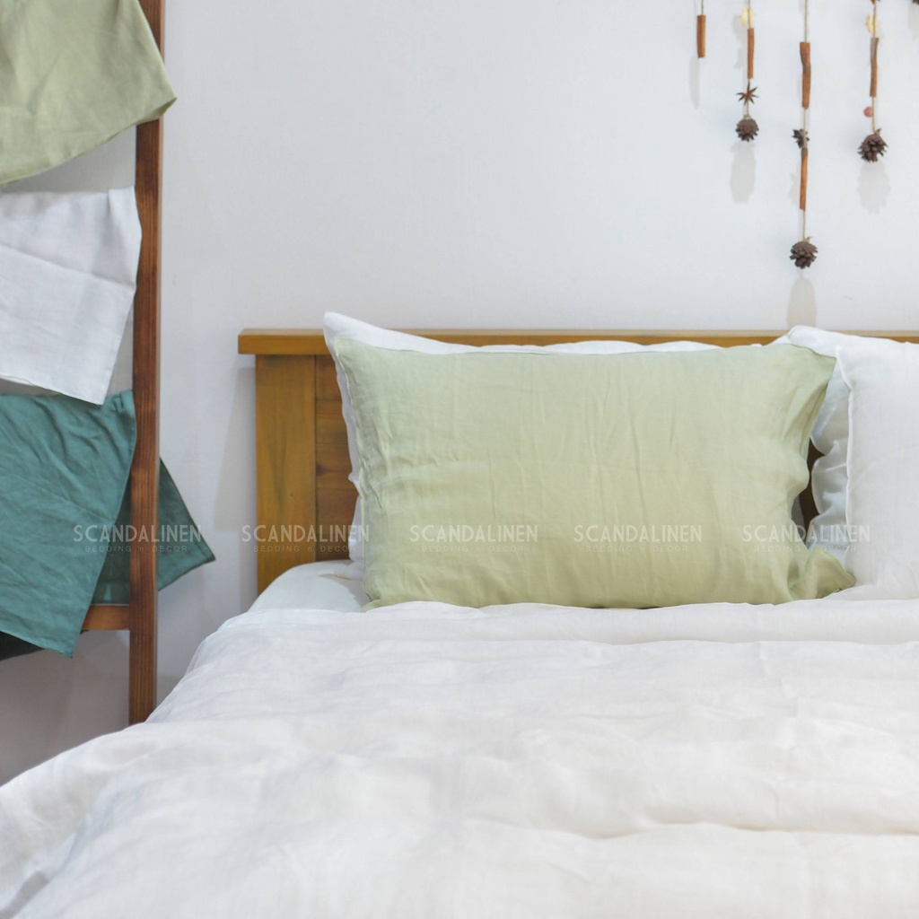 Vỏ gối Linen Pháp nhuộm miếng