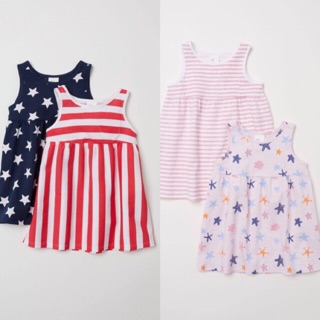 Set váy cotton bé gái h m us
