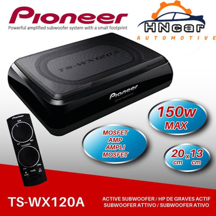 Loa sub gầm ghế ô tô nhãn hiệu Pioneer TS-WX120A - Hàng chính hãng