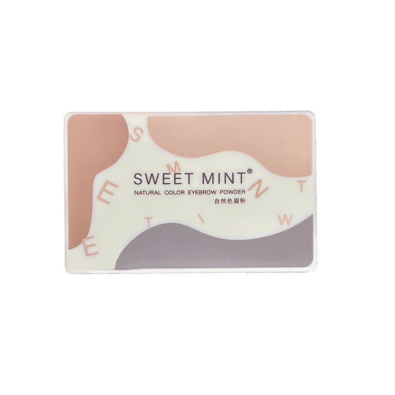 Bảng Phấn Sweet Mint Trang Điểm Mày Lông 3 Màu Sắc Tự Nhiên Lâu Trôi Chống Thấm Nước