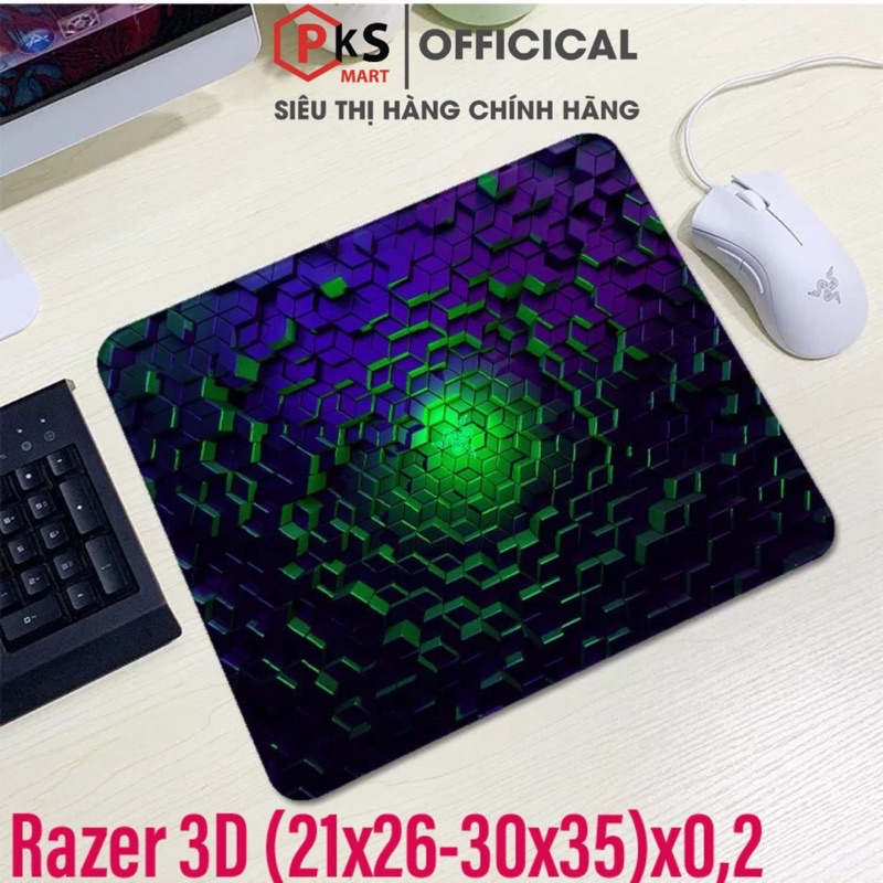 Pad Chuột, Lót Chuột RAZER - ONE PIECE - AUS (21x26,30x35)x0,2cm May Bo Viền, Loại A+ In Sắc Nét Không Phai Màu Bền Đẹp