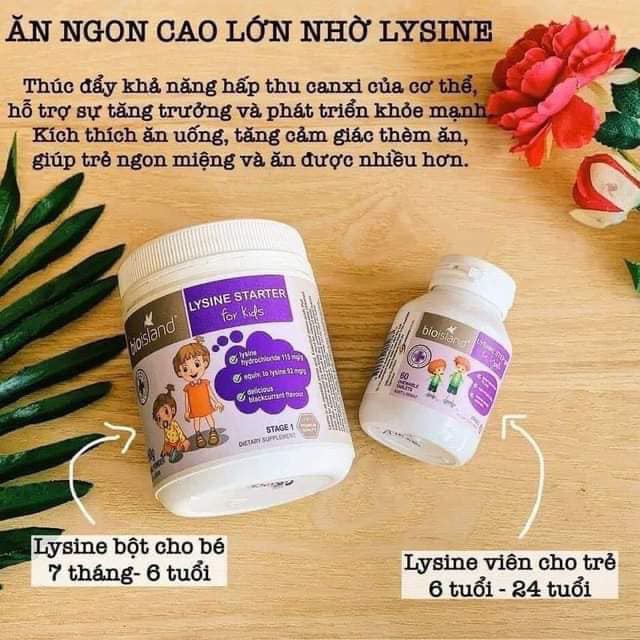 Viên uống tăng chiều cao Bio Island Lysine Step Up 60 viên